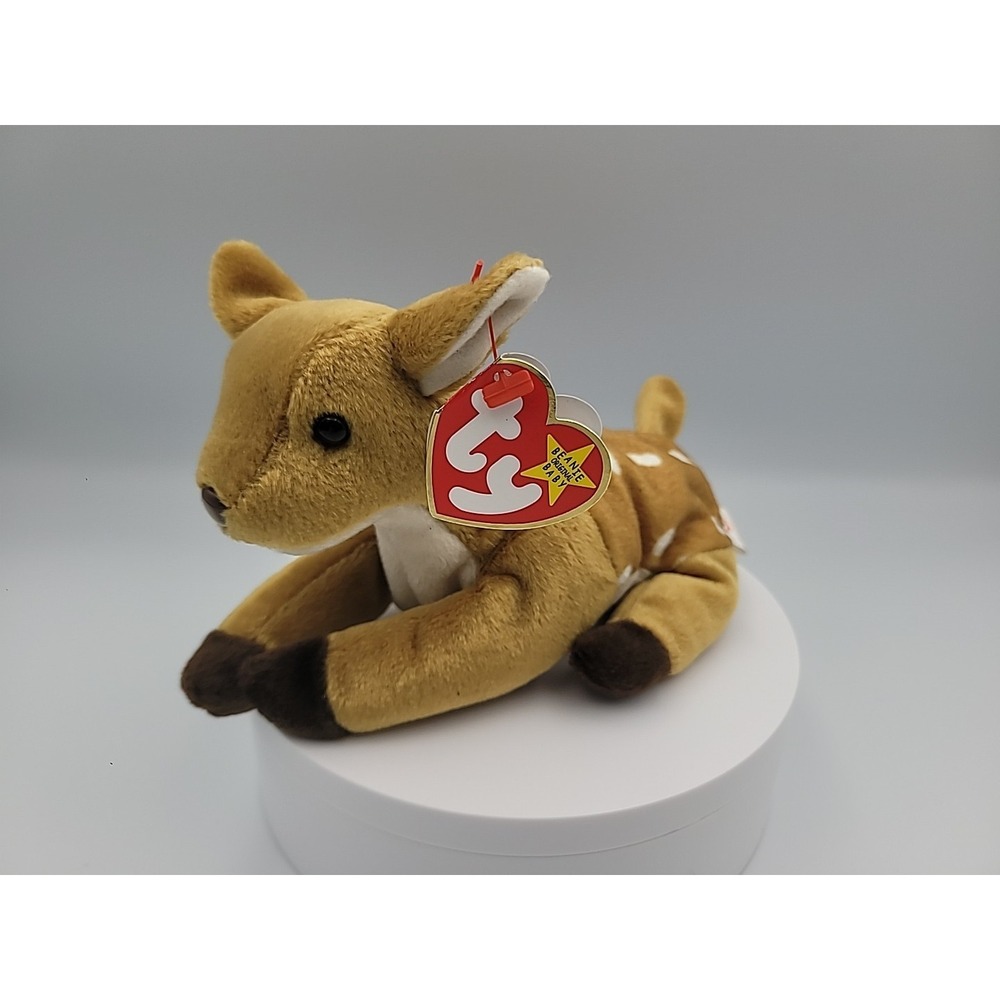 Vintage Retired Ty Beanie Baby Original Whisper Fawn Deer Tag April 5, 1997 1998